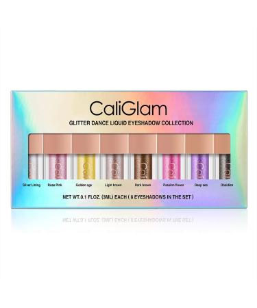 Shop Dazzling Metallic Glitter Liquid Eyeshadow Set - 8 Shimmer Colors for a Sparkling Glow - Buy Online on GoSupps.com