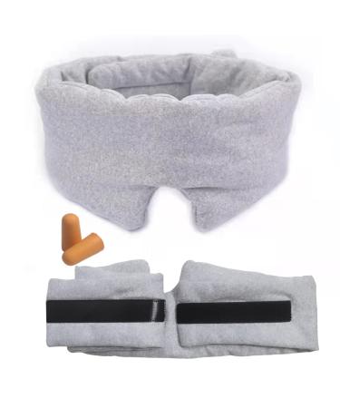 Sleep Mask 100% Cotton Ultra Soft Eye Mask for Sleeping Carry Earplugs Upgraded Material Can Be Adjusted for More Comfort Suitable for Men/Women/Children