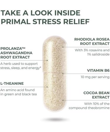Primal Harvest Stress Relief Supplement for Women and Men Pure Ashwagandha Root Extract L-Theanine Supplements 30 Capsules Unflavored 30 Count (Pack of 1) - Buy Online on GoSupps.com
