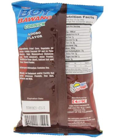 KSK Boy Bawang Cornick Adobo Flavor 100 g - Buy Online on GoSupps.com