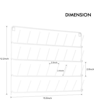 HAITARL 4 Set Wall-Mounted Metal Thread Rack & 32-Spool Holder - White | Thread Organizer with Hanging Hooks for Sewing Threads - Buy Online on GoSupps.com