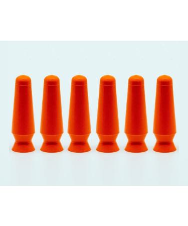 DMV Scleral Cup Lens Inserter Pack of 6, Ventless Contacts Inserter Tool for Scleral Lenses, Hard Contact Lenses, and Prosthetic Eyes, Applies Contacts Safely, Comfortably & Hygienically Orange, 6pk