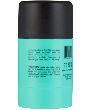 PiperWai Natural Mini Deodorant with Activated Charcoal | 24-Hour Vegan Protection | Aluminum-Free Deodorant for Men & Women | Travel Size | Shark Tank Product | 15g - Buy Online on GoSupps.com