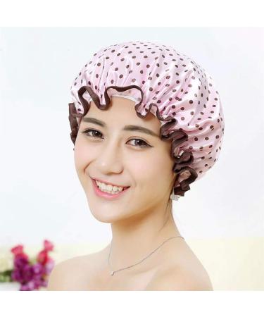Waterproof Shower Caps for Women 3 Pack Double Layer Ideal for Home Bathroom & Spa - Buy Online on GoSupps.com