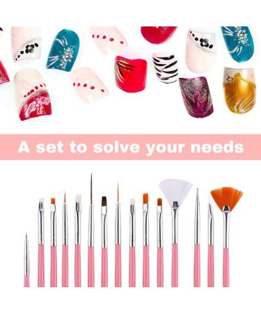 15 PCS Hanyousheng Nail Art Brush Set - Acrylic & Detail Brushes for Professional Nail Design - Ideal for Salon & Home Use - Buy Online on GoSupps.com