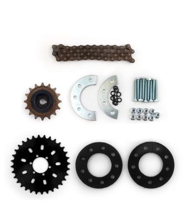 L-faster Bicycle Spoke Chain Wheel Bike Rear Wheel 32T Sprocket for Our Left Drive Motor Kit 16T Freewheel with Adapter for Motor MY1016Z