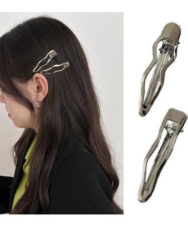 Sweet Cool Hairpin Metal Duck Bill Clips Metal Line Hair Barrette Summer Y2K Hair Clip Punk Hairpin Fashion Jewelry Gift Style 2 - Buy Online on GoSupps.com