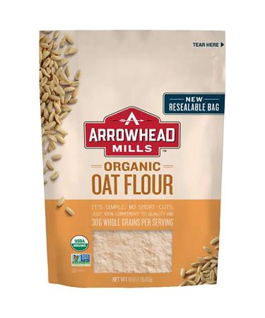 Arrowhead Mills Organic Oat Flour, 16 Ounce Bag (Pack of 6)