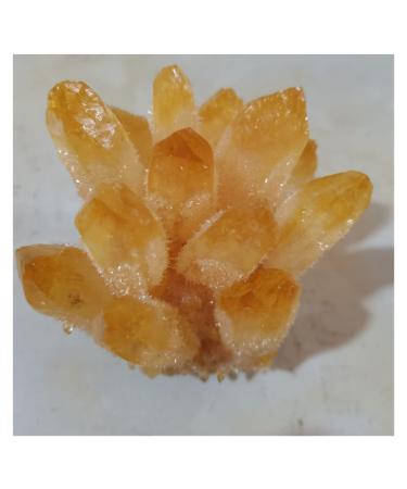 Natural Crystal Rough Crystal Cluster Rare New Yellow Phantom Quartz Crystal Cluster Specimen Home Decoration Office Living Room Crystal Decora (Size : 500-600g)