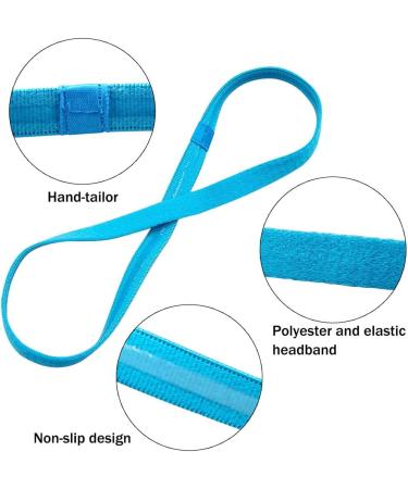 Buy Oenothera 12 Pack Elastic Sports Headbands - Non-Slip Silicone Hair Bands for Football Basketball Tennis Yoga & Golf - Buy Online on GoSupps.com