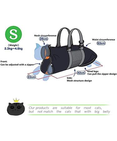 Buy Cinf Cat Retention Bags Perfect Transport & Care Solution for Vet Visits Medicine Admin Dental Care Bathing & Nail Cutting Black - Buy Online on GoSupps.com