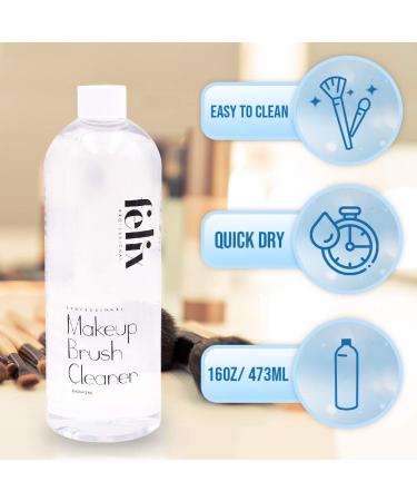 Felix Professional Makeup Brush Cleaner - 16 Fl Oz - Deep Clean & Quick Dry for Natural & Synthetic Brushes - Buy Online on GoSupps.com