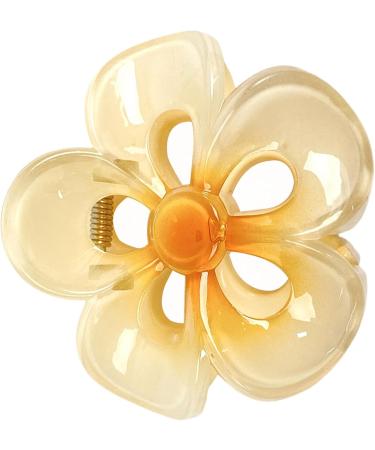 Nubamzy Flower Clips for Hair - Acrylic Strong Hold Hair Clip - Hair Styling Accessories Non-Slip Hair Clips Womens Hair Barrettes for Woman and Girls Yellow - Buy Online on GoSupps.com