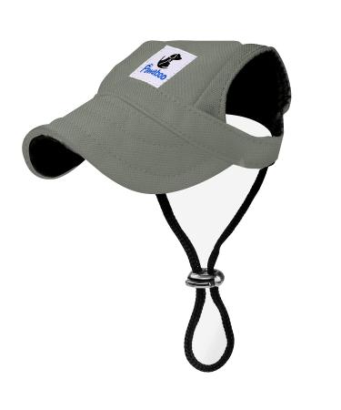 Pawaboo Dog Baseball Cap Adjustable Sun Protection Hat Dog Cap with Ear Holes for Puppy Pet M Grey M Grey