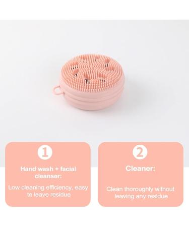Silicone Face Brush Super Soft Cleaning Scrubber | Face Wash Scrub Exfoliator Brush Manual Handheld Face Skincare for Cleaning Wobblo Pink - Buy Online on GoSupps.com