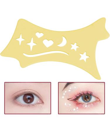 Winged Eyeliners Tool Soft Flexible Eyeliners Stencils | Precision Beveled Design Eye Liners Reusable Cleaning Cloths for Women Yellow - Buy Online on GoSupps.com