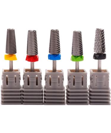 Convenient 5 in 1 Electric Nail Drill with Steel Bits Quick and Easy Removal of Acrylic and Hard Gel Nail Care Tool Golden M - Buy Online on GoSupps.com