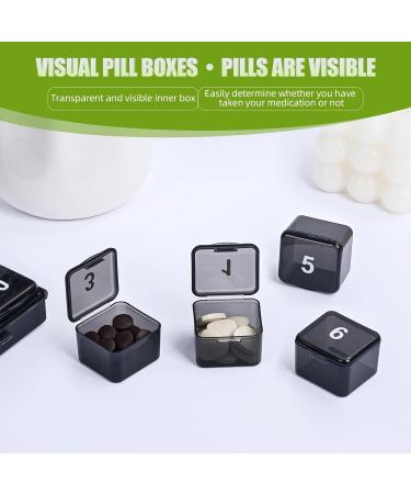 30 Day Pill Organizer - Large Squeeze to Open Pill Box | Portable Monthly Medicine & Vitamin Organizer (Black) for Travel - Buy Online on GoSupps.com