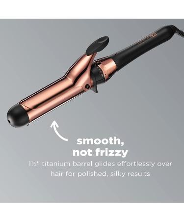 INFINITIPRO BY CONAIR Rose Gold Titanium 1.5-Inch Curling Iron - Black | Soft Waves for Medium to Long Hair - Buy Online on GoSupps.com