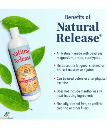 Natural Release Muscle & Joint Gel - Fast Acting Relief for Sore Back Knees Hips & Aches - Menthol Free (16 oz - Buy Online on GoSupps.com