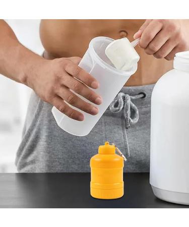 Powder Holder Supplements Organizer Powder with Carabiner HookInsulated Leak Proof Can Storage Bottle Portable Bin for Bodybuilding and Kitchen - Buy Online on GoSupps.com