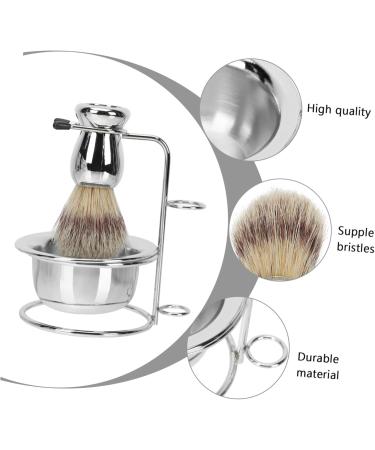 Fomiyes Beard Brush Holder & Stainless Steel Face Care Set - Razor Foam Cup & Grooming Essentials for Men - Buy Online on GoSupps.com