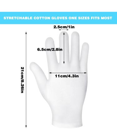 7Pair White Cotton Gloves for Eczema and Dry Hands - Moisturizing Gloves SPA Overnight - Breathable Work Glove Liners - Soft Jewelry Inspection Gloves - Stretchy Thin Cloth Gloves for Most Women Men - Buy Online on GoSupps.com