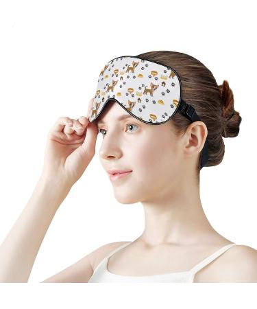 Chihuahua Dog Paw Print Sleep Mask Adjustable Blindfold for Better Sleep and Travel - Men and Women - Buy Online on GoSupps.com