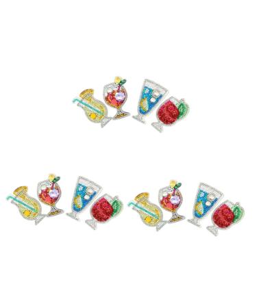VILLCASE 12 pcs Painting Key Beads Diamond Series for Diy Keyring Picture Juice Manual Colorful Bag Chain