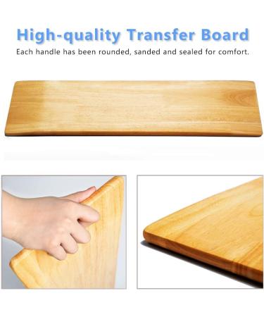 Wooden Slide Transfer Board with Handles - 500 lb Capacity for Seniors and Handicap Transfers - 30 x 8 x 0.7 - Buy Online on GoSupps.com