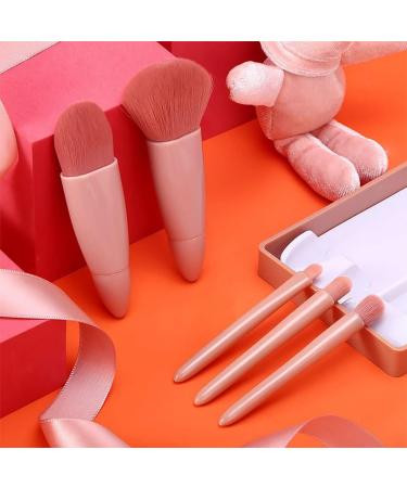 kawehiop 5 Pieces Makeup Brushes Plastic Handle with Mirror Powder Foundation Beauty Make Up Soft Brush Beginner Cosmetics - Buy Online on GoSupps.com