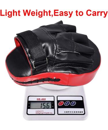 TLBTEK Curved Punching Mitts Boxing Pads for Kids Men & Women - Red - Buy Online on GoSupps.com