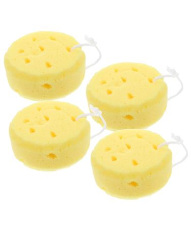 Housoutil 4pcs Round Bath Sponge Foam Body Wash Clean Body Wash Soft Sponge Sponges for Body Shower Pouf Shower Loofah Bath Sponges for Exfoliating Loofah Kids Body Wash Miss Tub Bath Ball