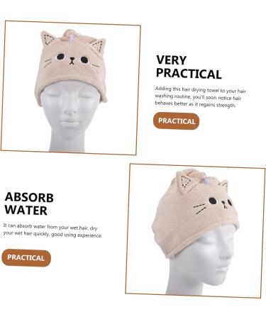 SKISUNO Dry Hair Cap Turbins for Ladies Curly Hair Hat Fast Drying Towel Womens Hats Bath Water Absorbent Drying Hat Mini Witch Hats for Crafts Dry Hair Towel Cap Girl Hat Coral Fleece Coffee 63X22X1CM - Buy Online on GoSupps.com