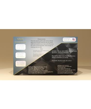 24k Black Gold Under Eye Masks - 20 Pairs | Reduce Puffiness Wrinkles & Dark Circles - Anti-Aging Skin Brightening Rejuvenation by Noram - Buy Online on GoSupps.com