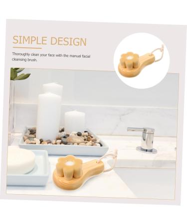 DOITOOL Facial Wash Brush - Wooden Handle Skin Care Tool Face Scrubber & Makeup Remover - Ideal for Cleansing & Exfoliating  - Buy Online on GoSupps.com