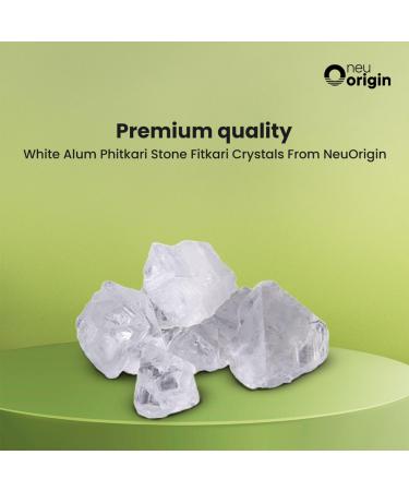 Buy NeuOrigin Premium White Alum Phitkari Stone - Natural Potassium Alum Crystal Rock 250 Gm - International Shipping Available - Buy Online on GoSupps.com