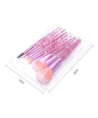 Glitter Eye & Lip Brushes Set - Crystal Bling Makeup Brushes for Face & Eyeshadow - Cute Pink One Size - Buy Online on GoSupps.com