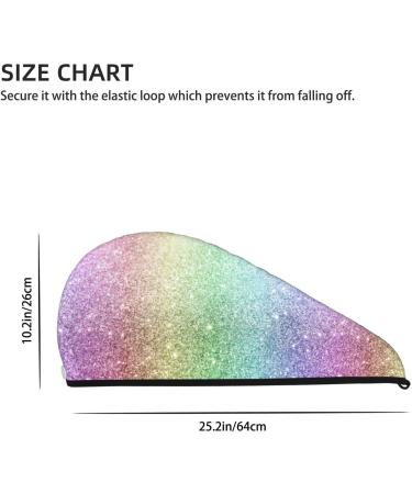 Hair Towel Wrap - Quick Drying Glitter Towel Turban with Button for Effortless Hair Drying | International Shipping - Buy Online on GoSupps.com