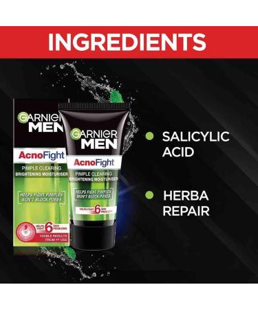 Garnier Men Acno Fight Pimple Clearing Whitening Cream Helps Fight 6 Skin Problems 45 Gram - Buy Online on GoSupps.com
