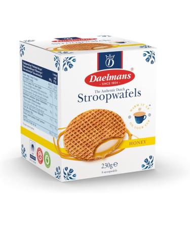 Daelmans Honey Stroopwafels - 8-Pack Cube Box for Sweet Treats - Buy Online on GoSupps.com
