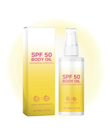 Body Oil Sunscreen SPF 50 - Body Oil for Women - Hydrating Nourishing Sun Protection - Body Moisturiser for Dry Skin - Broad Spectrum Sunscreen Protection for All Skin Type