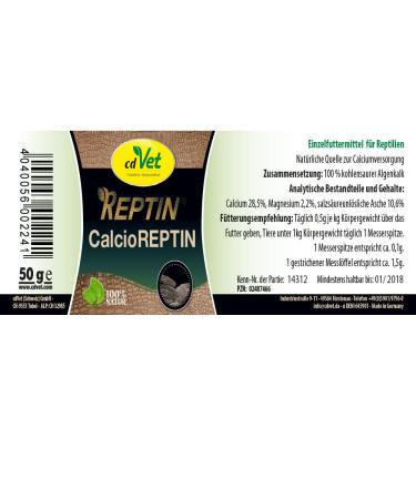 Buy Calcioreptin 50g - Premium Calcium Supplement for Reptiles | Fast International Shipping - Buy Online on GoSupps.com