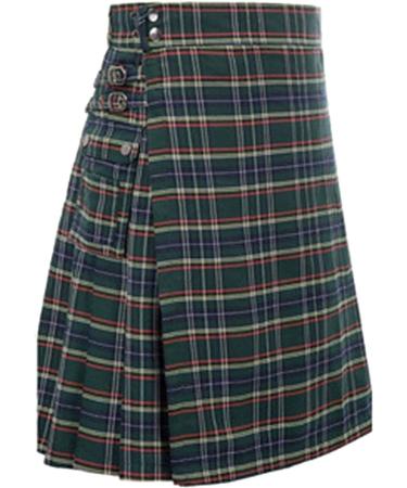 Buy Scottish Kilt Red Checked Patchwork Hybrid Skirt - Retro Rock Men s Scottish Tartan Fold Skirts in Army Green 3XL - Classic Scottish Style for Daily Wear - Buy Online on GoSupps.com