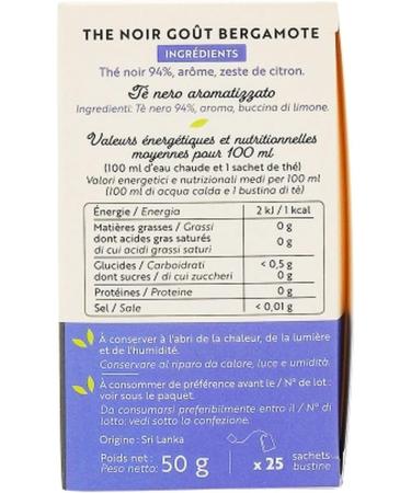  Renut Pack of 10 Bergamot Black Tea - 25 tea bags - 50g tin - Buy Online on GoSupps.com