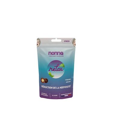 NONNA LAB - Relax - Promotes Relaxation - Food Supplements - Relaxation & Stress Resistance - 1 Month Cure - 30 Chocolate Beads - Made in France
