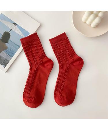 Chinese New Year Red Socks Gift | Cute Girl Cotton Socks | EU 36-40 / US 5.5-9 | Style 4 - Buy Online on GoSupps.com
