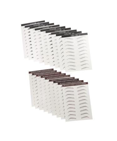 Balacoo Brow Stencils 18pcs Eyebrow Stickers Waterproof Eyebrow Sticker Eyebrow Transfer Stickers Semi-permanent Tool 3d