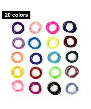 Joyeah Baby Hair Ties for Girls - 200pc Multicolor Small Elastics for Toddlers - No Crease Ponytail Holders - 2.5 cm Diameter - 20 Colors - Buy Online on GoSupps.com
