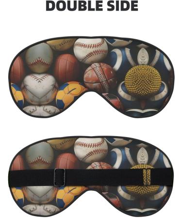 SSIMOO Sports Ball Sleep Mask - Adjustable & Breathable Eye Mask for Comfortable Sleep | Stylish Black Design - Buy Online on GoSupps.com
